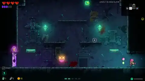 Neon Abyss 2 selected Agent clearing the opening room and collecting first rewards