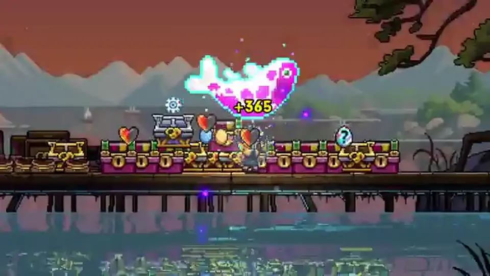 Neon Abyss 2 official Nintendo Switch handheld combat shot