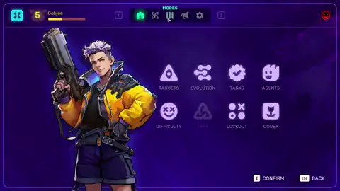Neon Abyss 2 Storm Breach combat moving only forward in the fast 1.0 mode